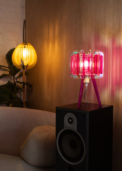 Mini Poppy  - Table Lamp - Iridescent & Pink