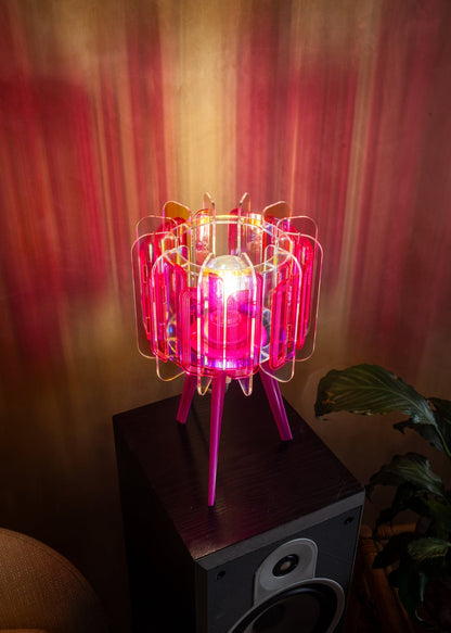 Mini Poppy  - Table Lamp - Iridescent & Pink