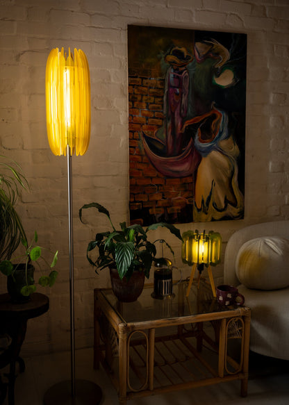 Mini Poppy  - Table Lamp - Sea Glass Green and Saffron Yellow