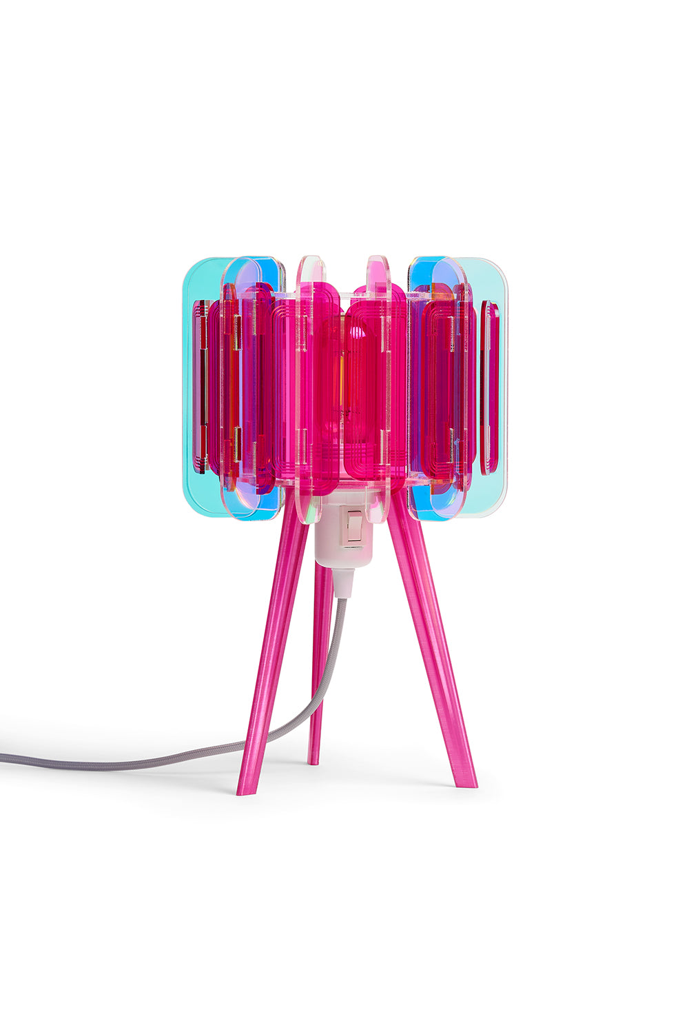 Mini Poppy  - Table Lamp - Iridescent & Pink