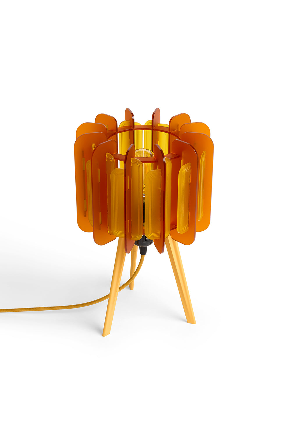 Mini Poppy  - Table Lamp - Burnt Orange & Saffron Yellow