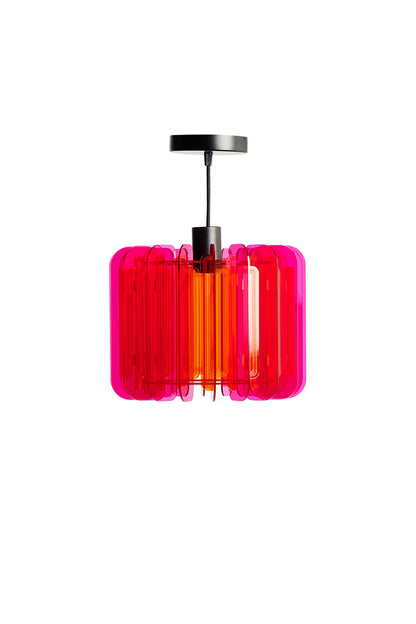 Pink And Orange Opium Poppy - Pendant or Table Light