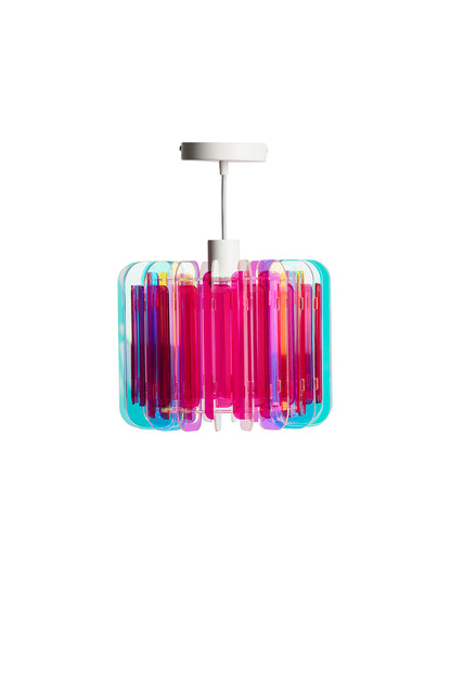 Iridescent And Pink Opium Poppy - Pendant or Table Light