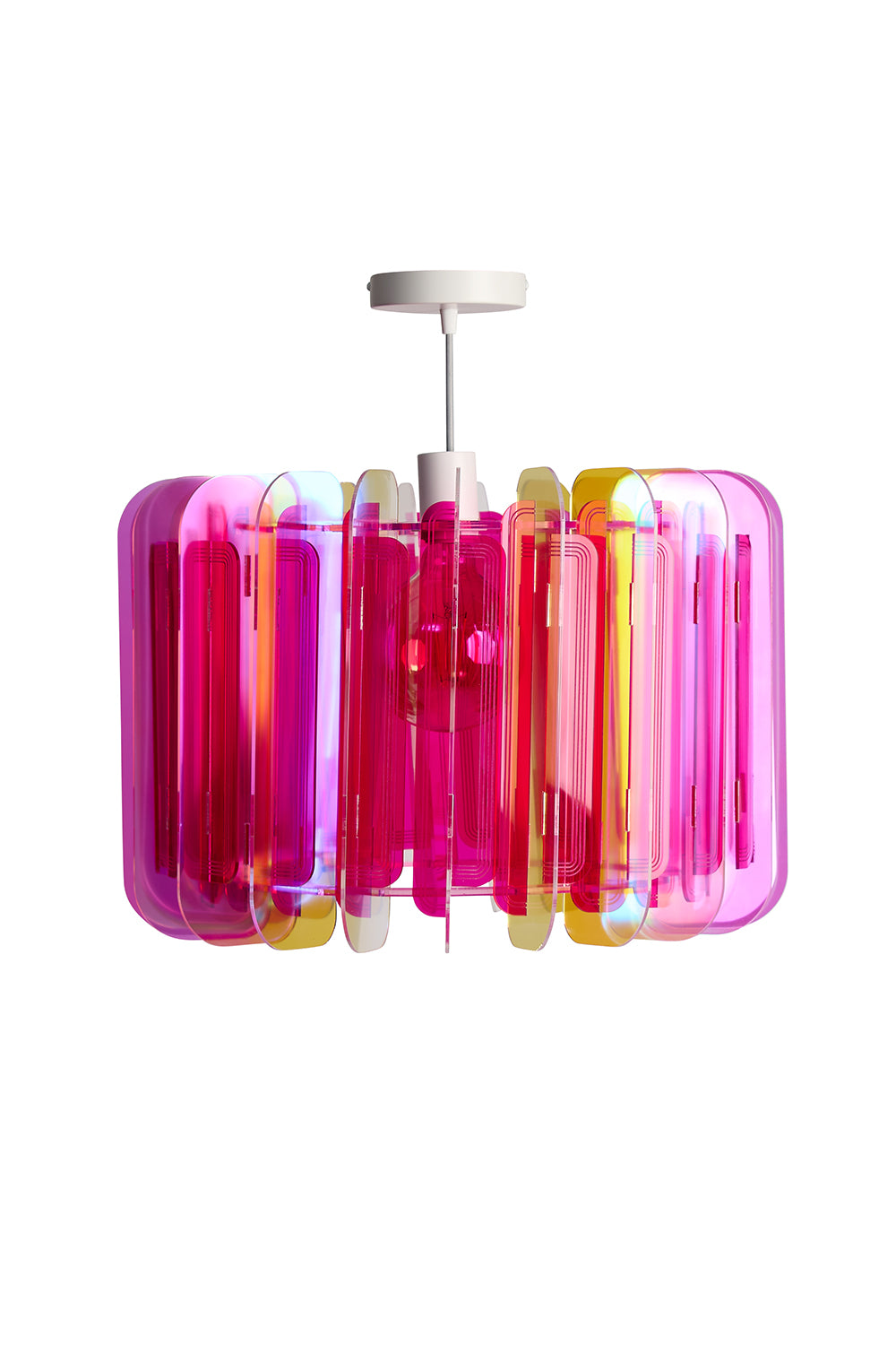 XL Iridescent & Pink Opium Poppy - Pendant Light