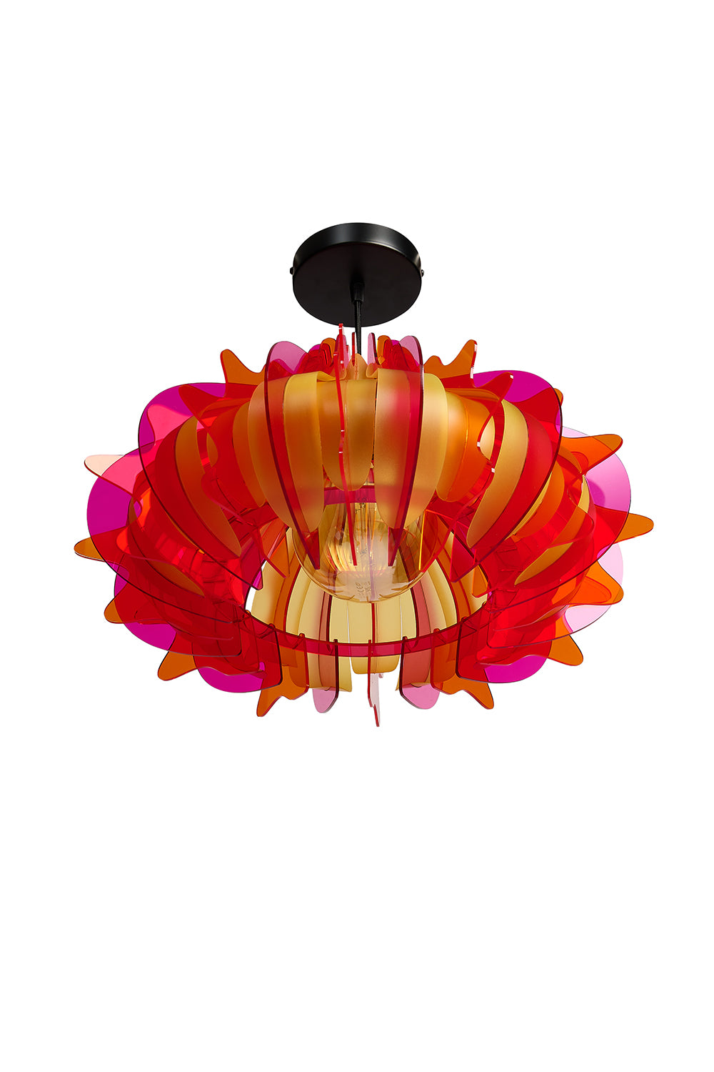 Pink and Orange Prickly Pear - Pendant Light