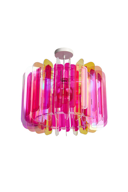 XL Iridescent & Pink Opium Poppy - Pendant Light