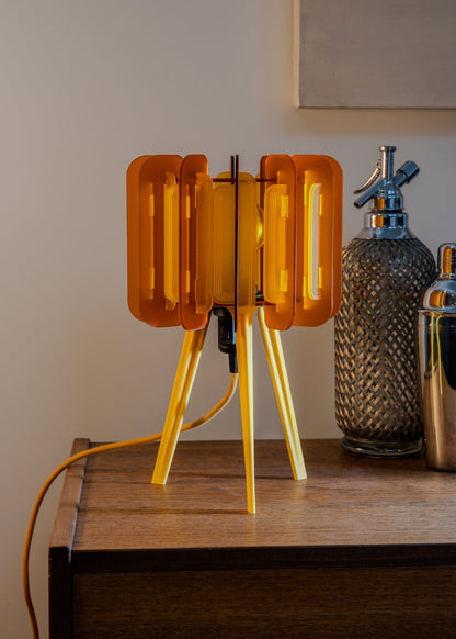 Mini Poppy  - Table Lamp - Burnt Orange & Saffron Yellow
