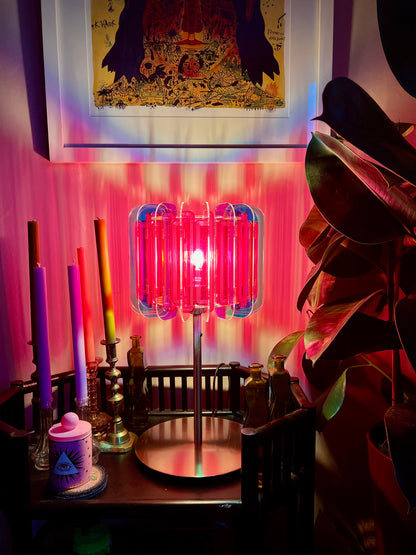 Iridescent And Pink Opium Poppy - Pendant or Table Light