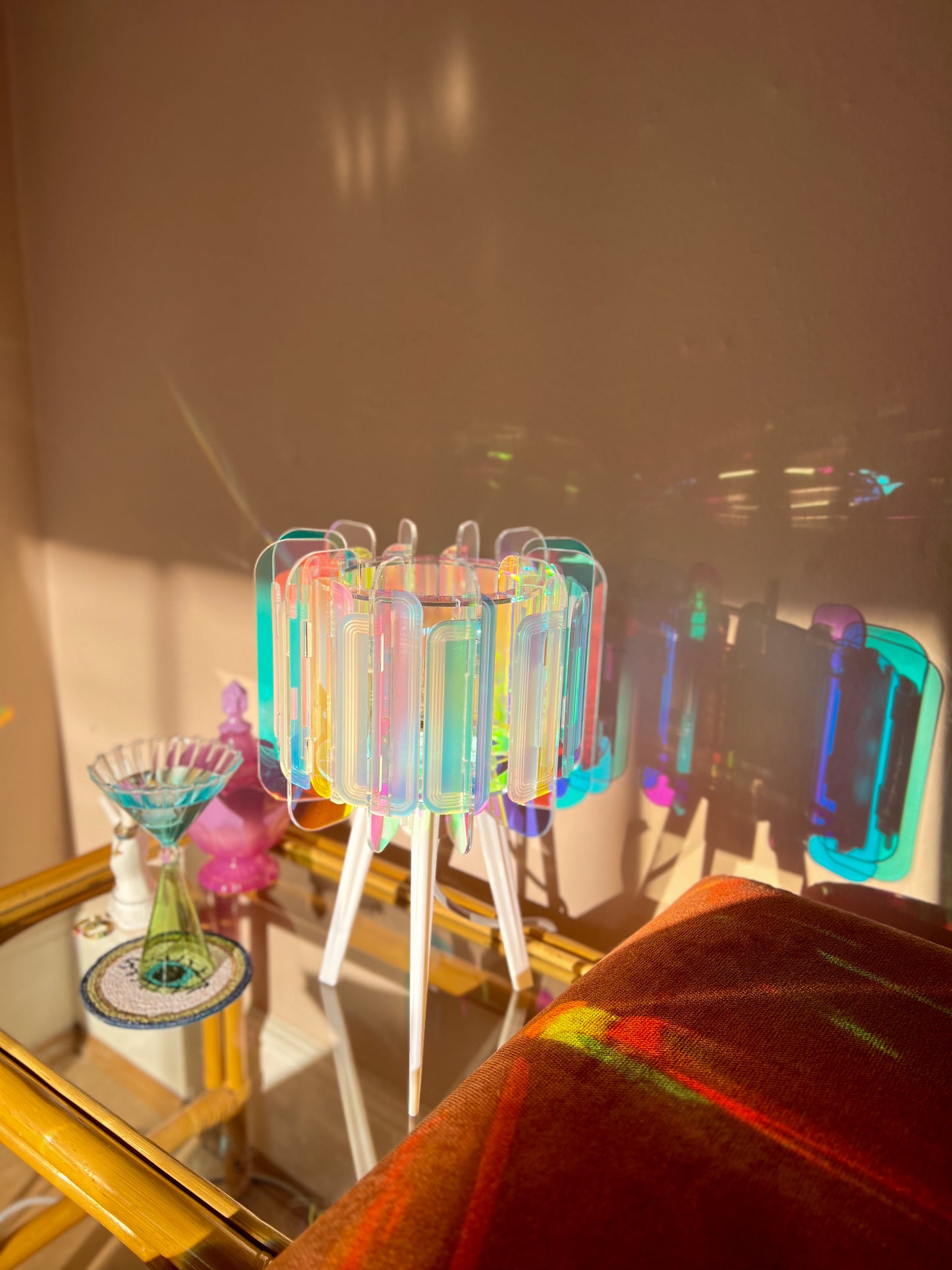 Mini Poppy Table Lamp - Iridescent