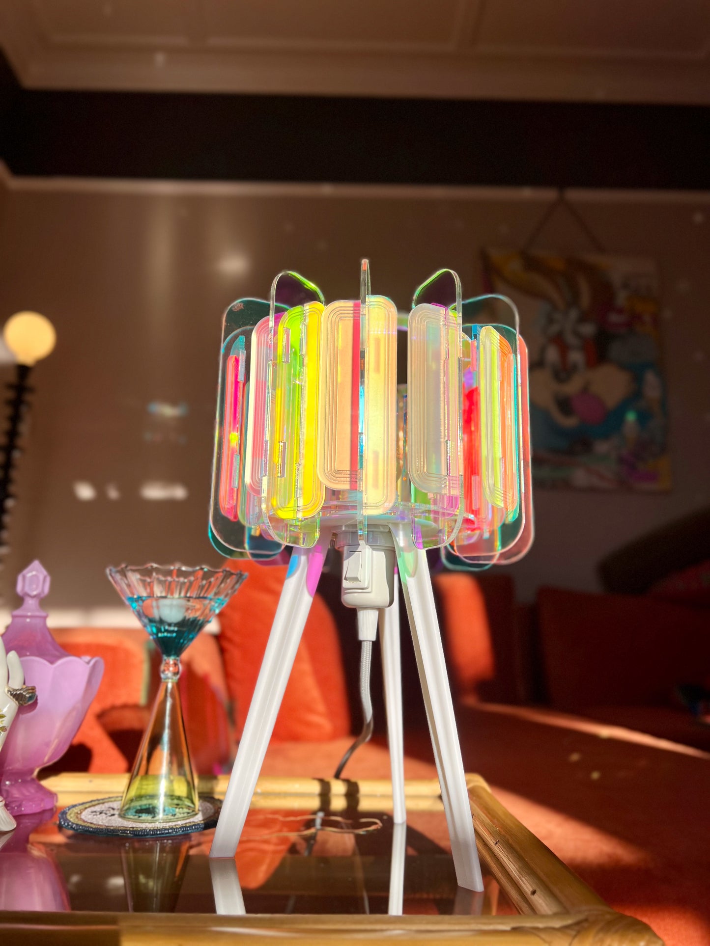 Mini Poppy Table Lamp - Iridescent