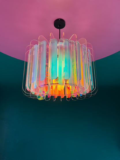 XL Iridescent Opium Poppy - Pendant Light