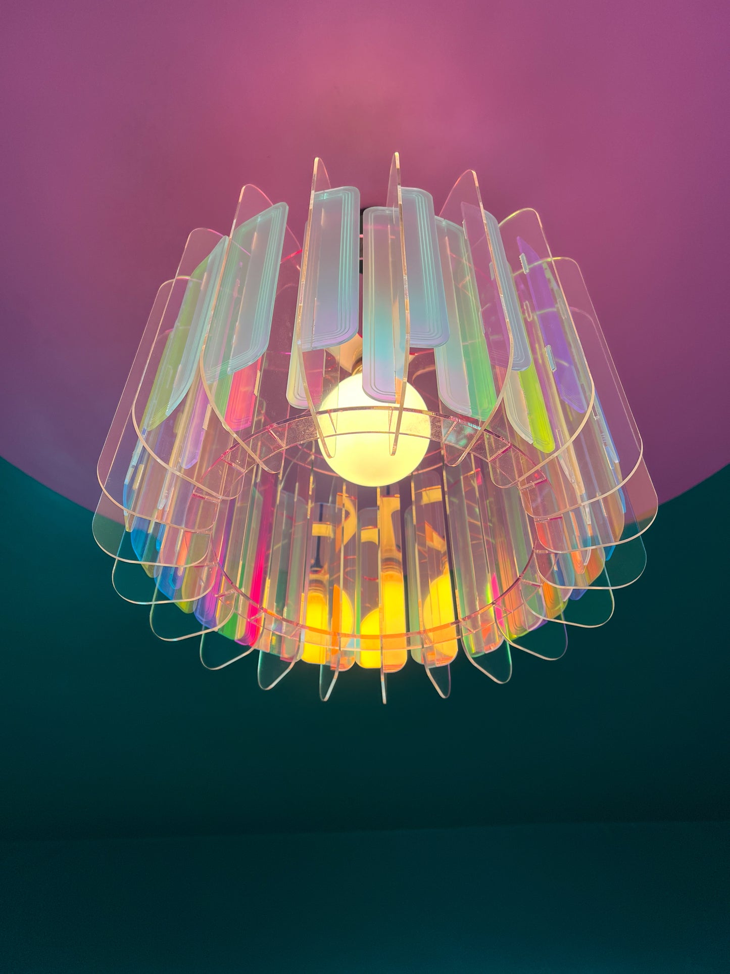 XL Iridescent Opium Poppy - Pendant Light