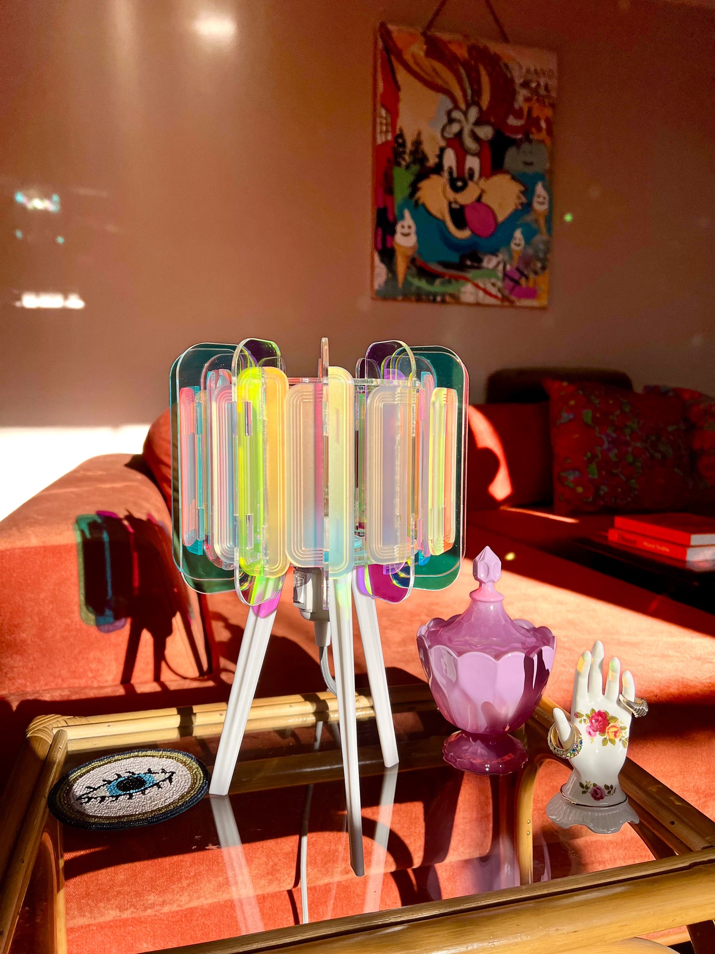 Mini Poppy Table Lamp - Iridescent
