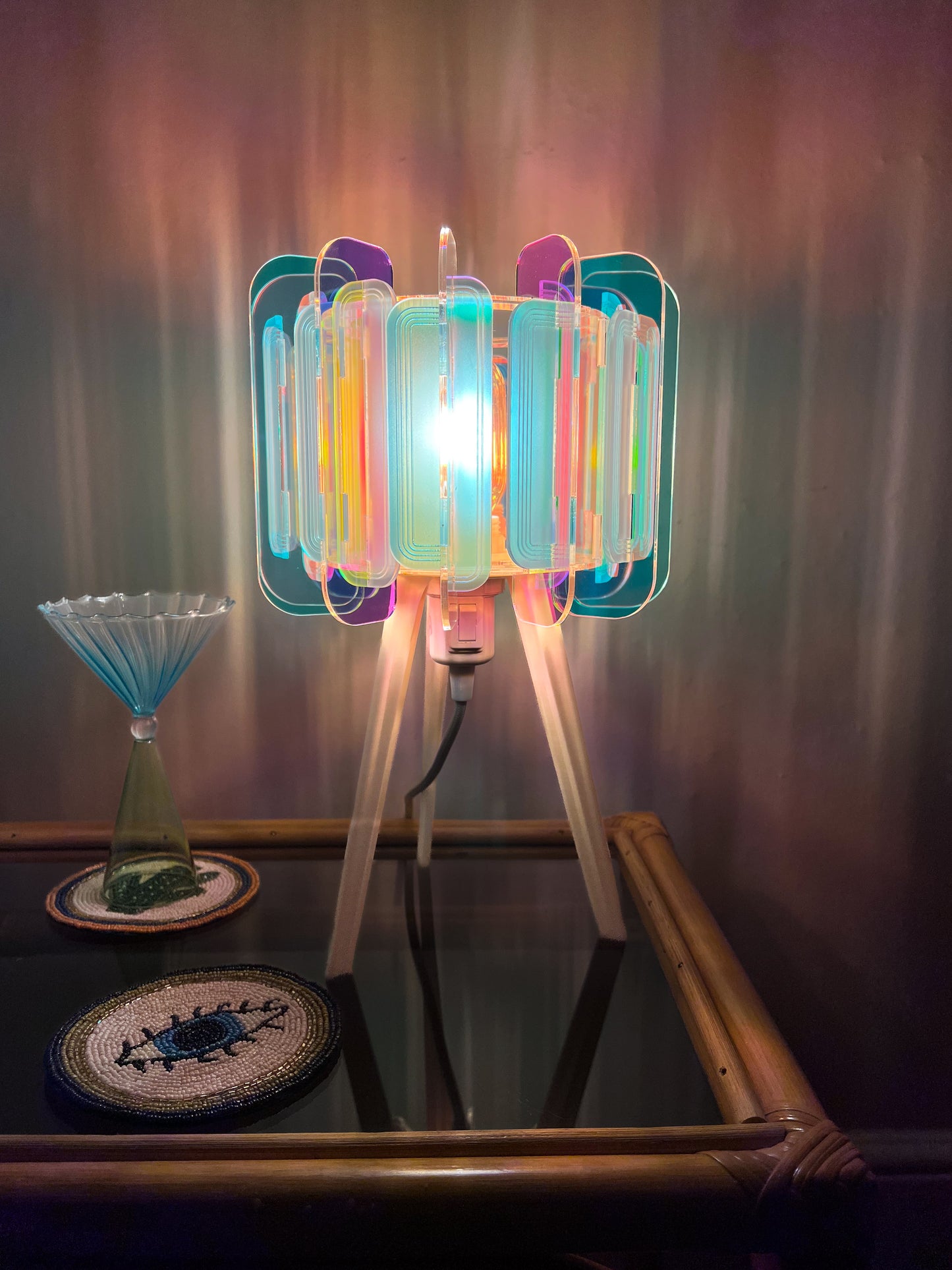 Mini Poppy Table Lamp - Iridescent