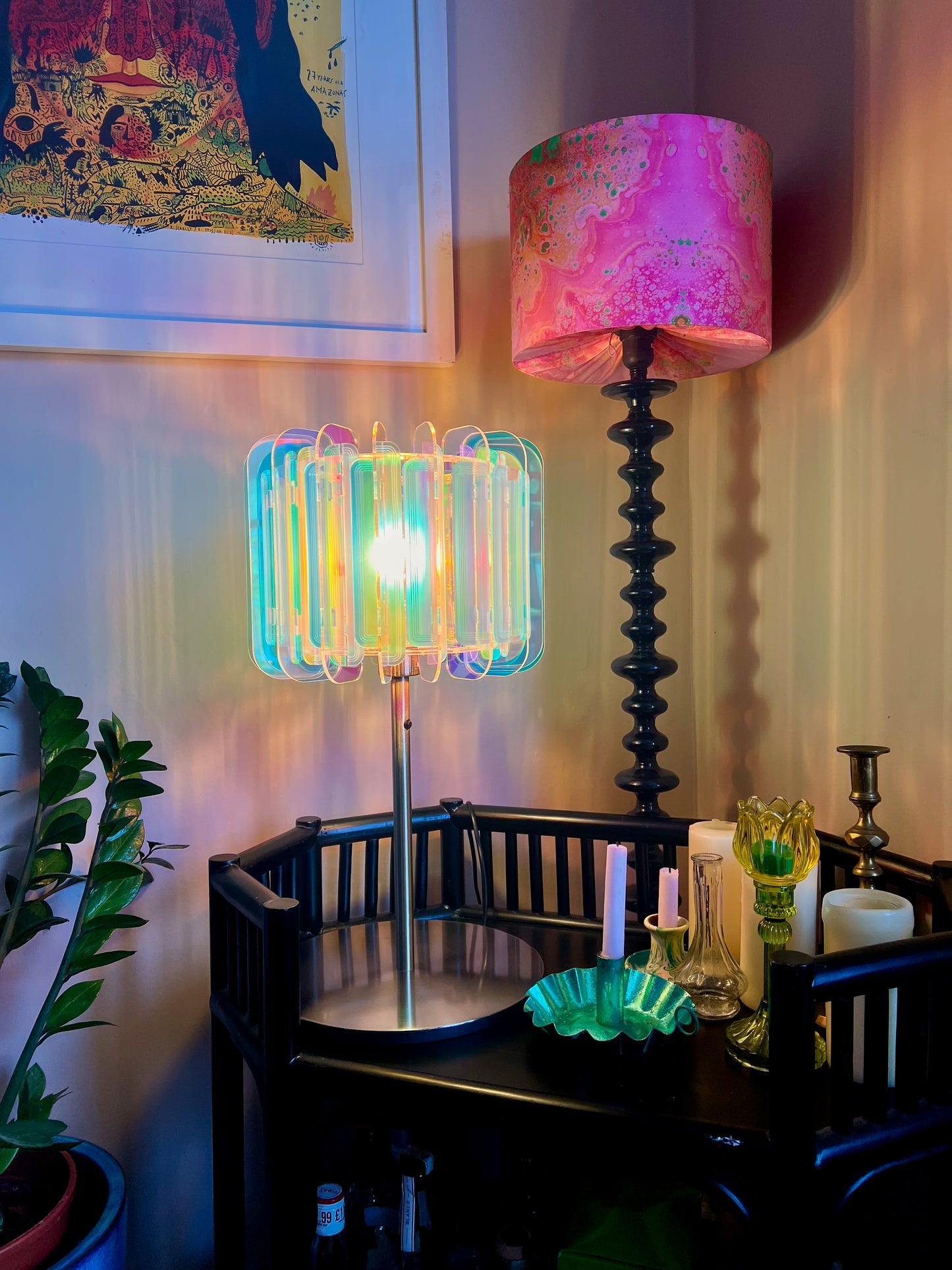 Iridescent Opium Poppy - Pendant or Table Light