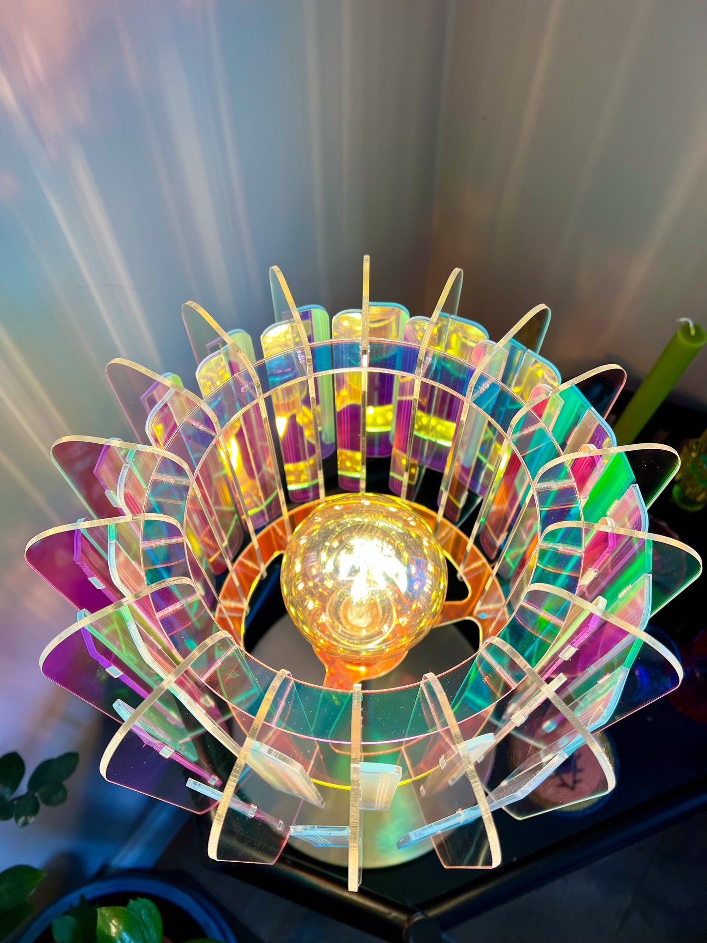Iridescent Opium Poppy - Pendant or Table Light