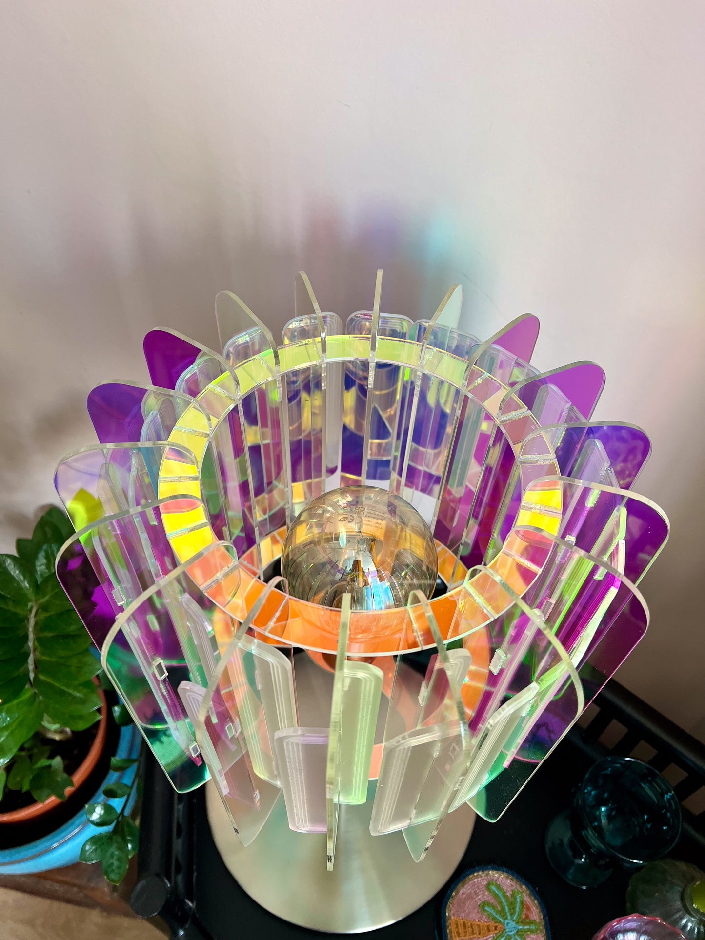 Iridescent Opium Poppy - Pendant or Table Light