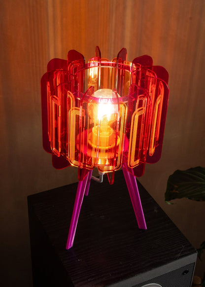 Mini Poppy - Table Lamp - Pink & Orange