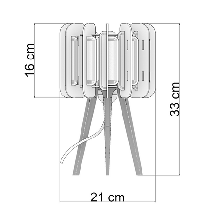 Mini Poppy - Table Lamp - Pink & Orange