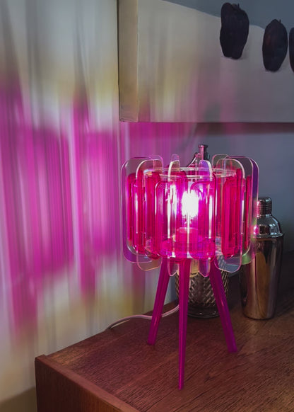 Mini Poppy  - Table Lamp - Iridescent & Pink